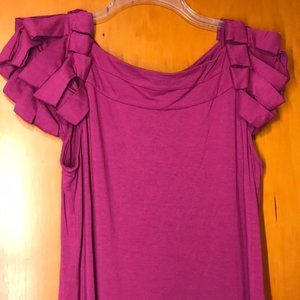 CYNTHIA ROWLEY PURPLE UNIQUE ALINE DRESS NWOT